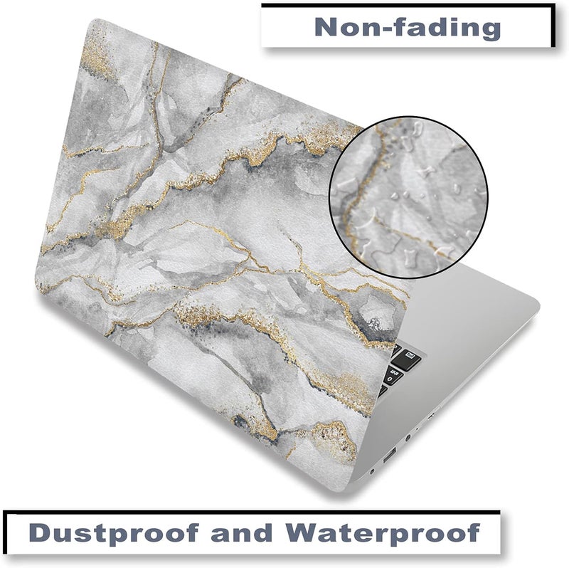 ARTSO Laptop Skin Sticker Decal, 12" 13" 13.3" 14" 15" 15.4" 15.6 inch Laptop Universal Netbook PC Notebook Vinyl Reusable Skin Sticker Cover Art Case Protector Personalized, Grey Marble - Image 3
